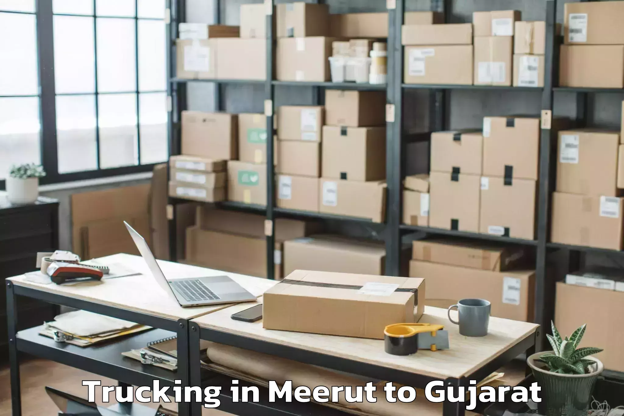 Easy Meerut to Amod Trucking Booking